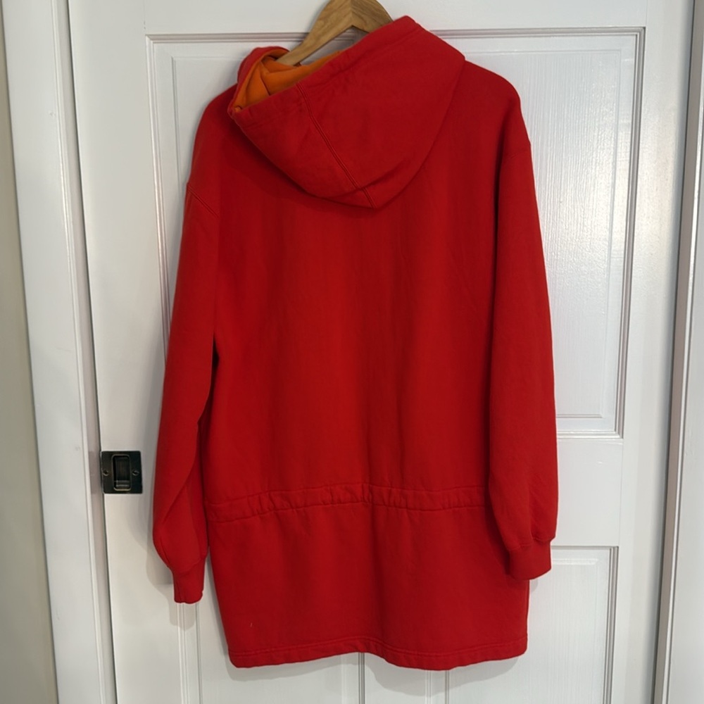 GUCCI Red Hooded oversized Coat - Picture 3 of 4
